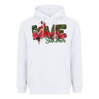 White Love Summer Heavyweight Hoodie - CowhideDigitalArt