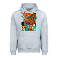 Heather Grey roam free galloping Urban Hoodie - Artiststas