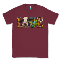 Burgundy Western Love Holstein Cow Classic Tee - LillyAllenDesigns