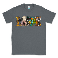 Charcoal Heather Western Love Holstein Cow Classic Tee - LillyAllenDesigns