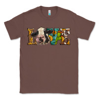 Chestnut Western Love Holstein Cow Classic Tee - LillyAllenDesigns