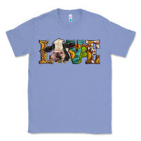 Colony Blue Western Love Holstein Cow Classic Tee - LillyAllenDesigns