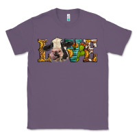 Lavender Western Love Holstein Cow Classic Tee - LillyAllenDesigns