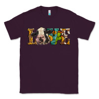 Plum Western Love Holstein Cow Classic Tee - LillyAllenDesigns