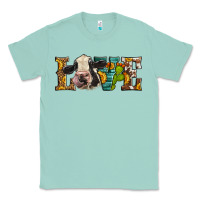 Seafoam Western Love Holstein Cow Classic Tee - LillyAllenDesigns