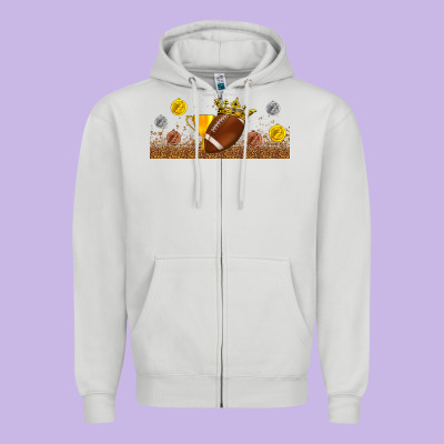 Winner Cup American Football Libbey Glass Zipper Hoodie Designed By Bundleandbundleshop