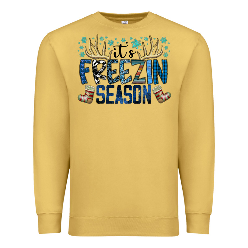 Freezin Season Premium Sweatshirt by SublimationCraftShop | Teevron