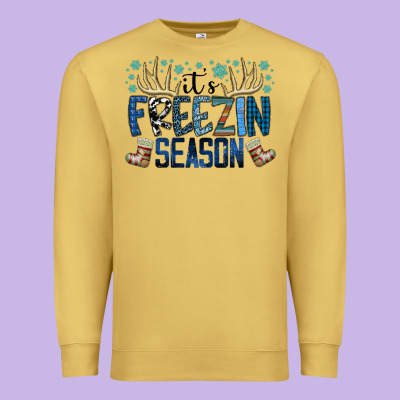 Freezin Season Premium Sweatshirt Designed By Sublimationcraftshop