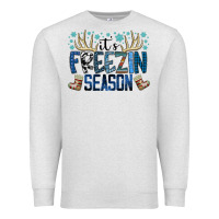 Oatmeal Heather freezin season Premium Sweatshirt - SublimationCraftShop