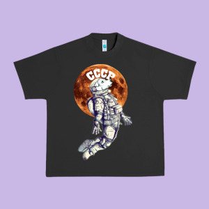 Laika, Space Traveler Urban Heavy Tee Designed By Bettercallsaul