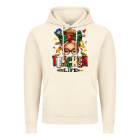 Vintage Artic teacher life blonde caucassian messy bun Vintage Hoodie - texasbilliewilder