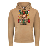 Vintage Camel teacher life blonde caucassian messy bun Vintage Hoodie - texasbilliewilder
