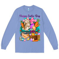 Colony Blue Happy Easter Day truck Long Sleeve Tee - HowdyJamesFarm