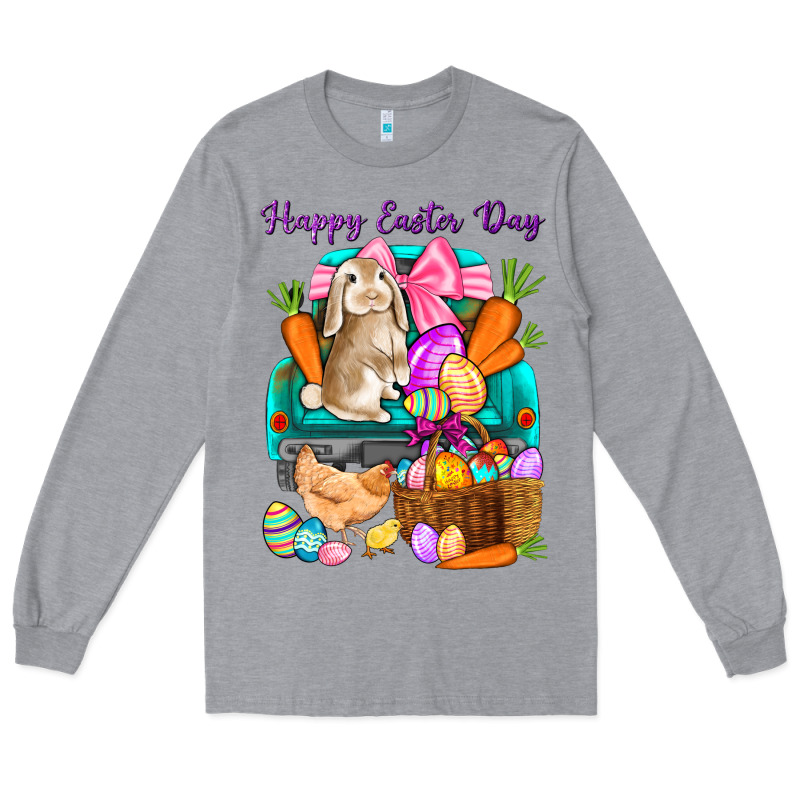 Happy Easter Day Truck Long Sleeve Tee by HowdyJamesFarm | Teevron