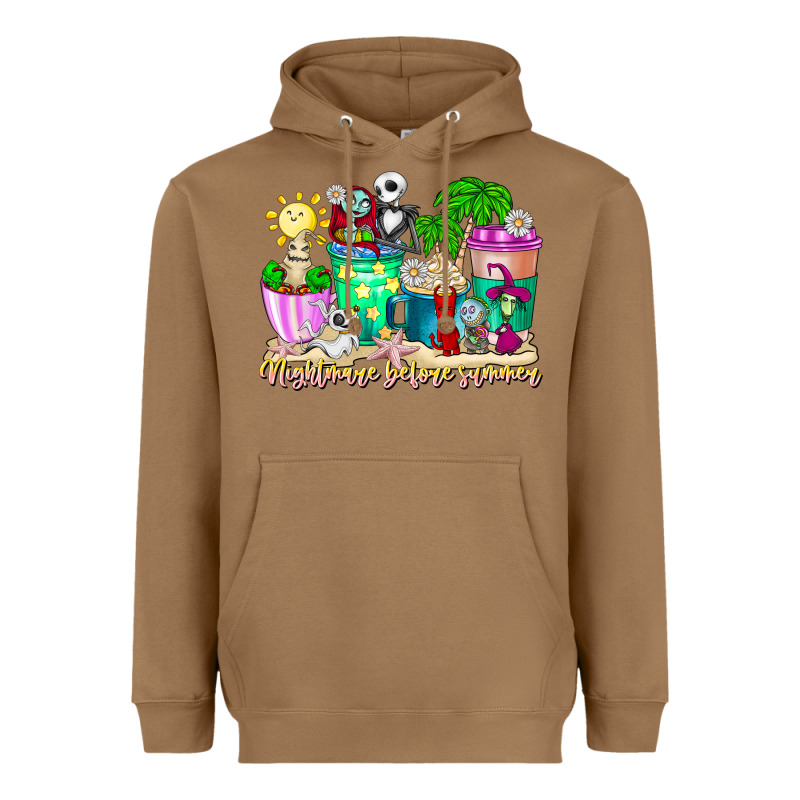 Nightmare Before Summer Coffee Cups Heavyweight Hoodie by CowhideDigitalArt | Teevron