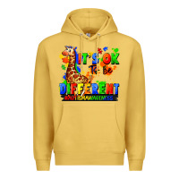 Antique Gold it's ok to be different autism awareness Premium Hoodie - FaDigitalArtStudio