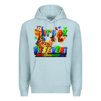 Blue Mist it's ok to be different autism awareness Premium Hoodie - FaDigitalArtStudio