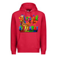 Cardinal it's ok to be different autism awareness Premium Hoodie - FaDigitalArtStudio