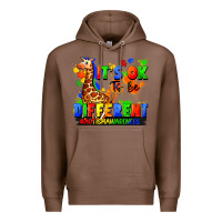 Chestnut it's ok to be different autism awareness Premium Hoodie - FaDigitalArtStudio