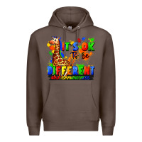 Coffee it's ok to be different autism awareness Premium Hoodie - FaDigitalArtStudio