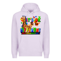Lilac it's ok to be different autism awareness Premium Hoodie - FaDigitalArtStudio