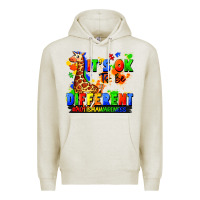 Oatmeal Heather it's ok to be different autism awareness Premium Hoodie - FaDigitalArtStudio