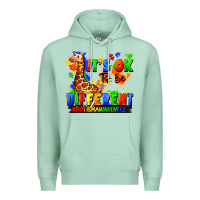 Seafoam it's ok to be different autism awareness Premium Hoodie - FaDigitalArtStudio