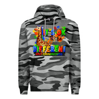 Slate Camo it's ok to be different autism awareness Premium Hoodie - FaDigitalArtStudio