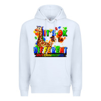 White it's ok to be different autism awareness Premium Hoodie - FaDigitalArtStudio