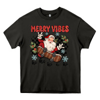 Asphalt merry vibes ho ho ho Heavy Core Tee - MaliasSmallBusiness