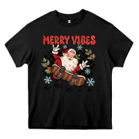 Black merry vibes ho ho ho Heavy Core Tee - MaliasSmallBusiness