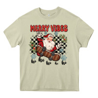 Mossy merry vibes ho ho ho Heavy Core Tee - MaliasSmallBusiness