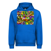 Cobalt mardi gras cake glitterleopard and cowhide background Urban Hoodie - Artiststas