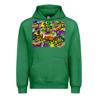 Emerald mardi gras cake glitterleopard and cowhide background Urban Hoodie - Artiststas
