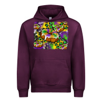 Mauve Wine mardi gras cake glitterleopard and cowhide background Urban Hoodie - Artiststas