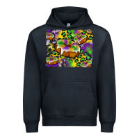 Navy mardi gras cake glitterleopard and cowhide background Urban Hoodie - Artiststas