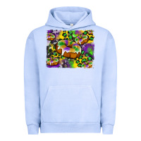 Pigment Grape Ice mardi gras cake glitterleopard and cowhide background Urban Hoodie - Artiststas
