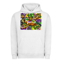 Pigment Lunar Rock mardi gras cake glitterleopard and cowhide background Urban Hoodie - Artiststas