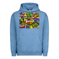 Mardi Gras Cake Glitterleopard And Cowhide Background Urban Hoodie | Teevron