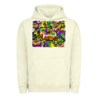 Pigment Pistachio mardi gras cake glitterleopard and cowhide background Urban Hoodie - Artiststas