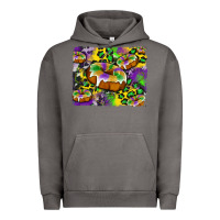Pigment Tornado mardi gras cake glitterleopard and cowhide background Urban Hoodie - Artiststas