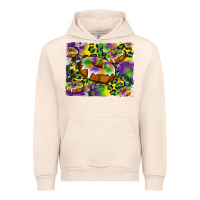 Sandshell mardi gras cake glitterleopard and cowhide background Urban Hoodie - Artiststas