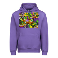 Tulip mardi gras cake glitterleopard and cowhide background Urban Hoodie - Artiststas