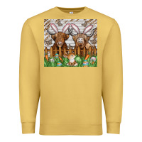 Antique Gold easter cow Premium Sweatshirt - CowhideDigitalArt