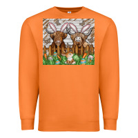 Carrot easter cow Premium Sweatshirt - CowhideDigitalArt