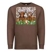 Chestnut easter cow Premium Sweatshirt - CowhideDigitalArt