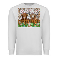 Dove Grey easter cow Premium Sweatshirt - CowhideDigitalArt