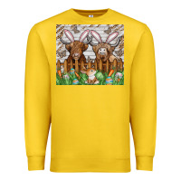 Lemon easter cow Premium Sweatshirt - CowhideDigitalArt