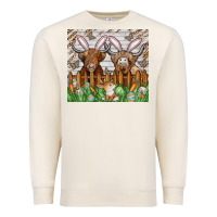 Sandshell easter cow Premium Sweatshirt - CowhideDigitalArt