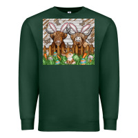 Sports Green easter cow Premium Sweatshirt - CowhideDigitalArt